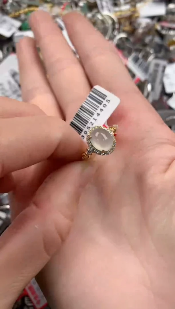 银S925镶嵌戒指翡翠666    9