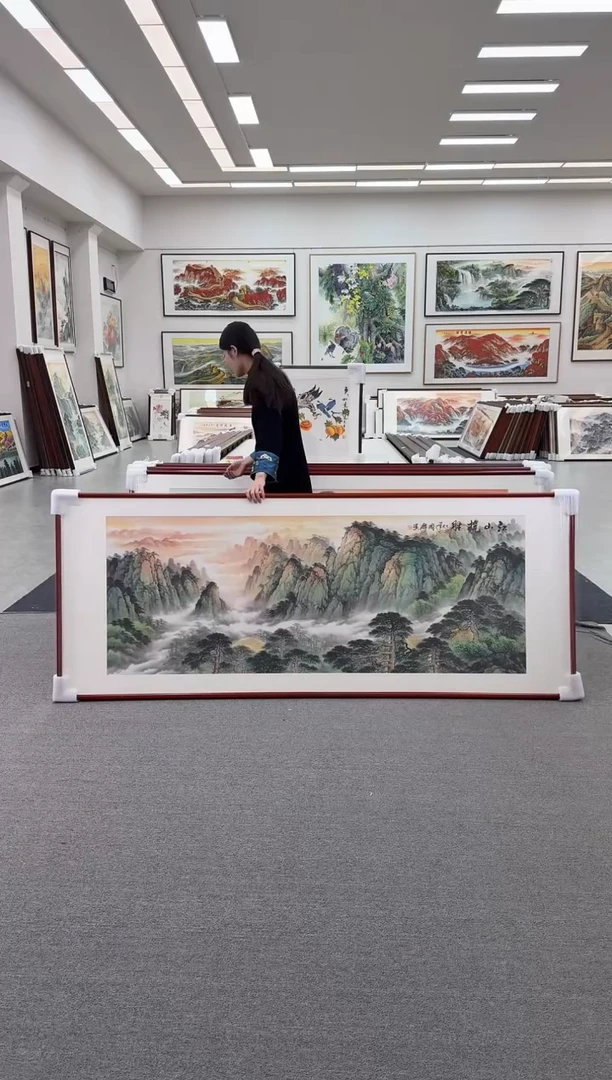国画手绘 江山揽胜 219*88
