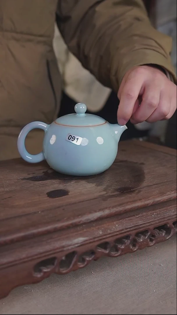 杯原*生091号天青大西施壶微瑕