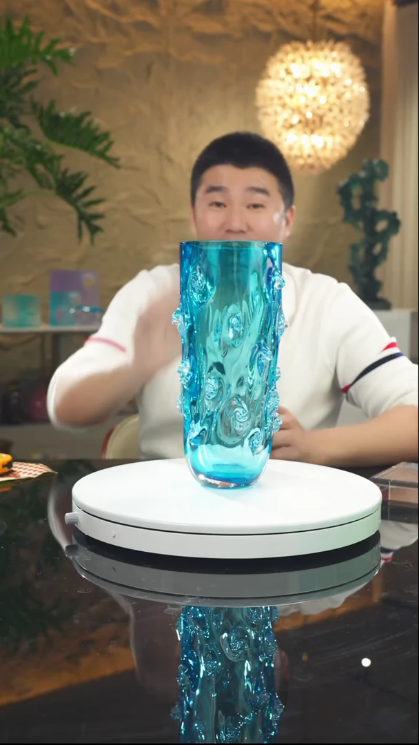 【闪购商品】瓷片福利蓝色花瓶大号