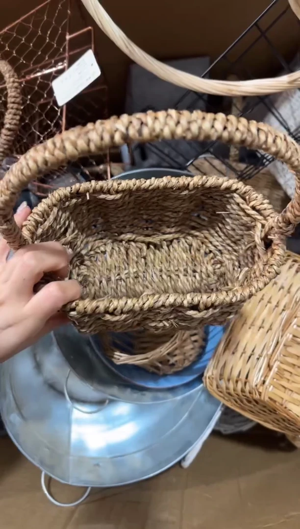 微瑕捡漏 椭圆海草小提篮