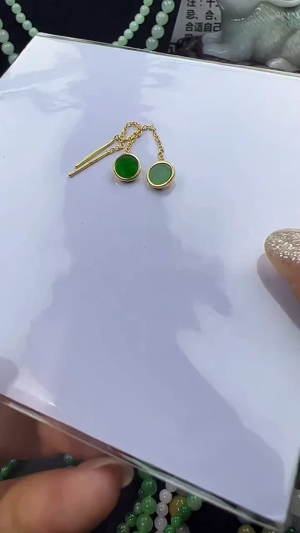 未镶嵌翡翠耳钉耳钉