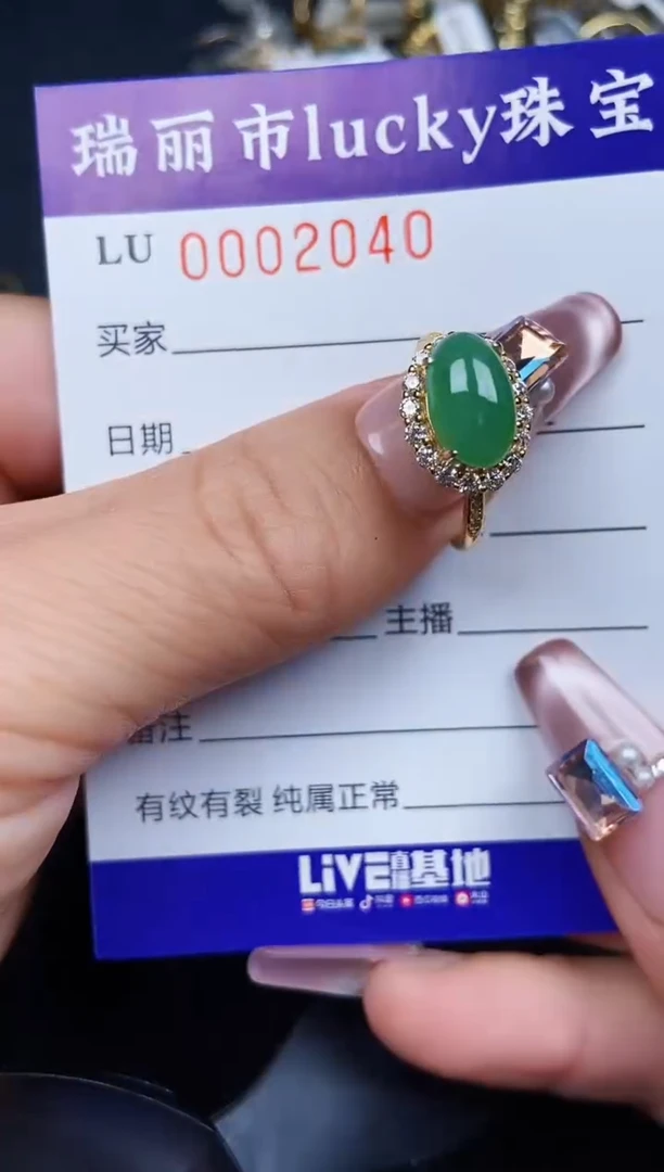翡翠银S925镶嵌颈饰2040