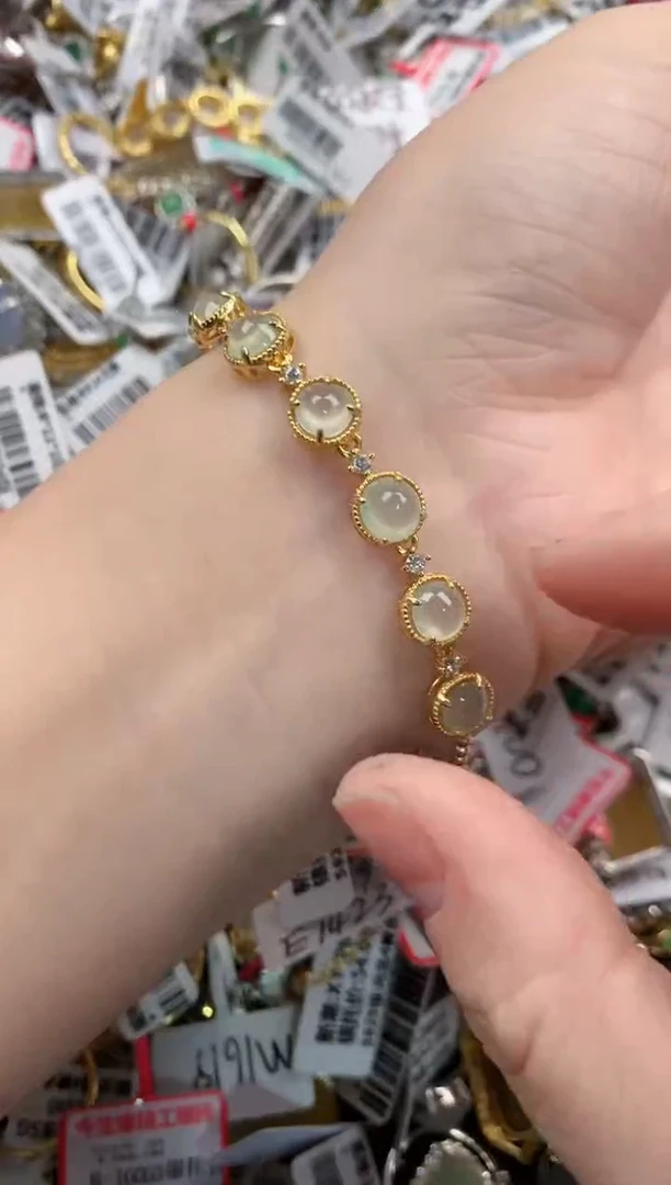 银S925镶嵌戒指翡翠888---9