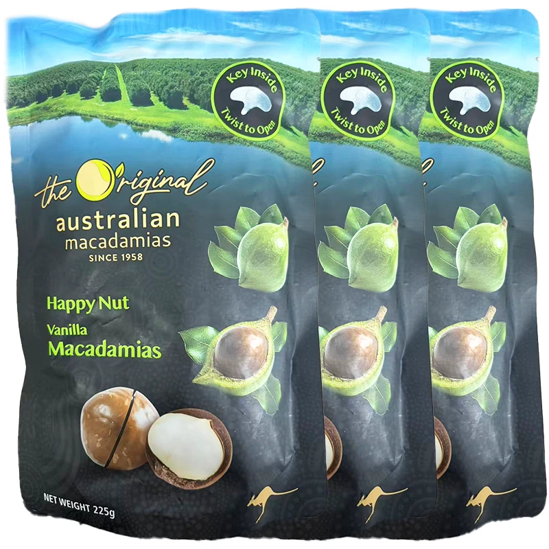 【26年1月23日到期】澳大利亚进口麦克戴米香草味夏威夷果225g*3袋