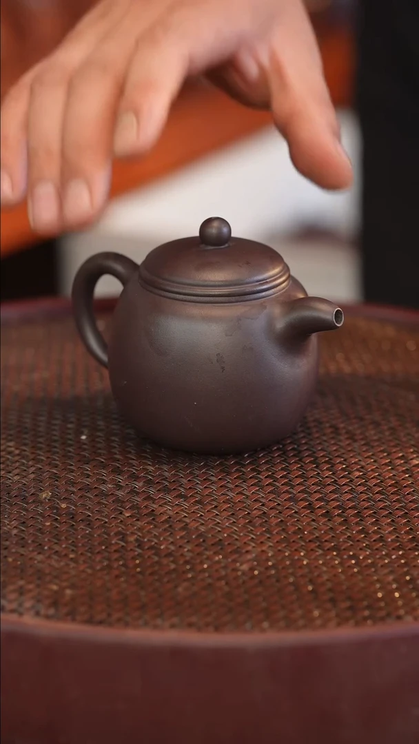 茶壶紫砂匏尊 半手工 紫茄泥 200cc