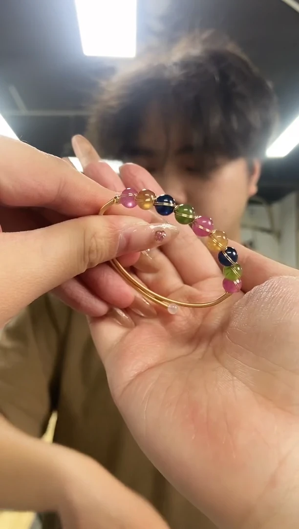 【闪购商品】碧玺手串未镶嵌多样性发其一颜色微差