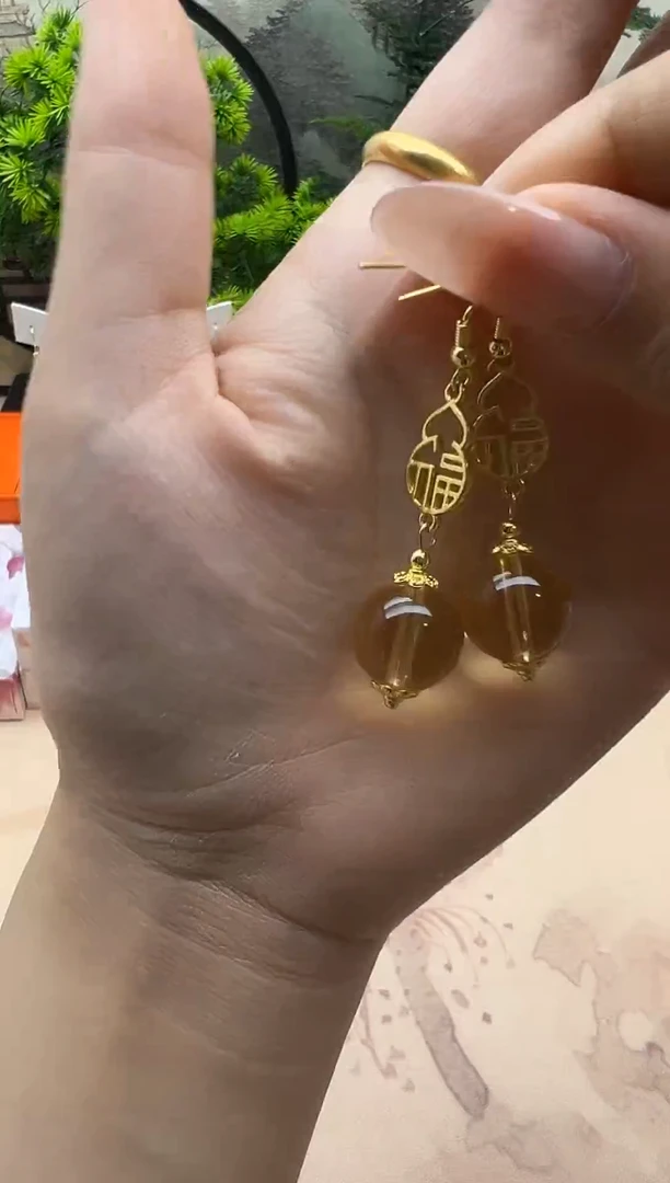 未镶嵌耳饰紫晶21