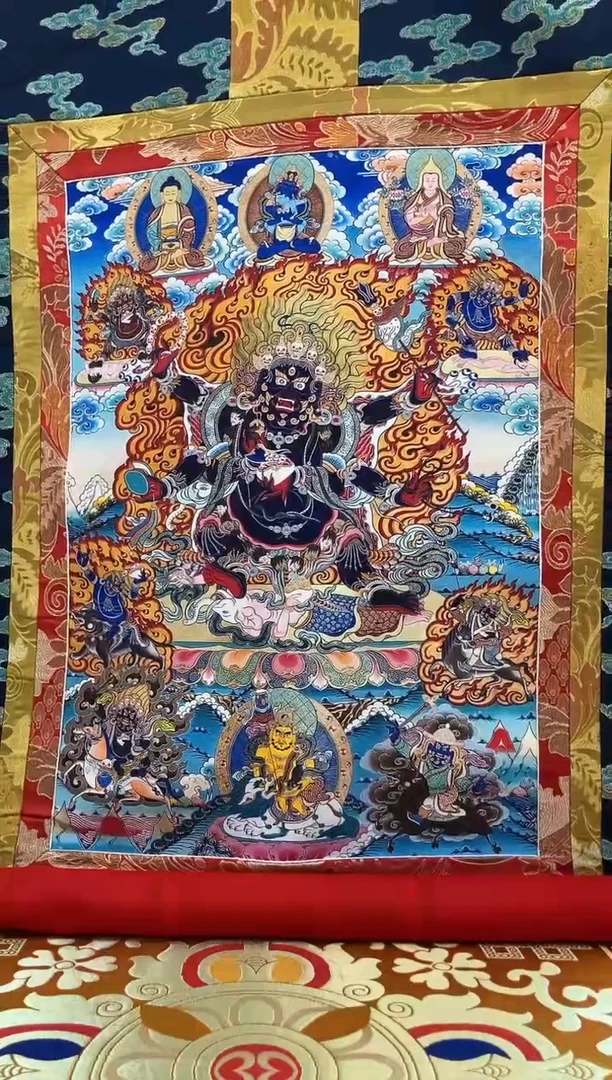 卷轴画1.3蓝色龙布 六臂 30