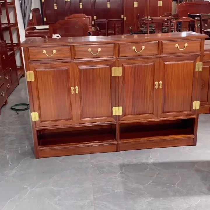 昌灵红木非洲紫檀鞋柜