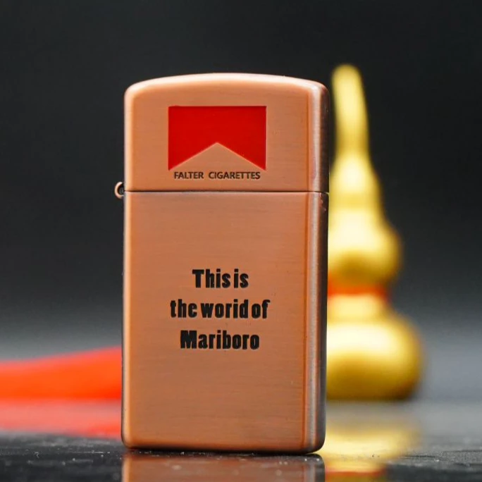 ZIPPO/之宝打火机 红顶万宝路窄机镀紫铜DYJ1