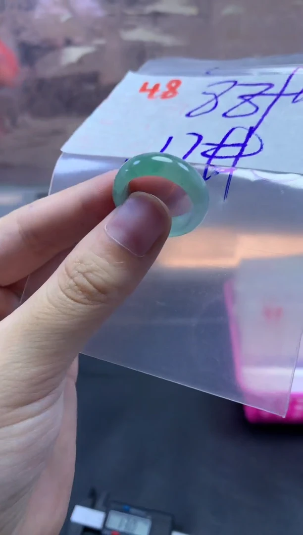 未镶嵌定制翡翠戒圈17#98毛货需精细抛光