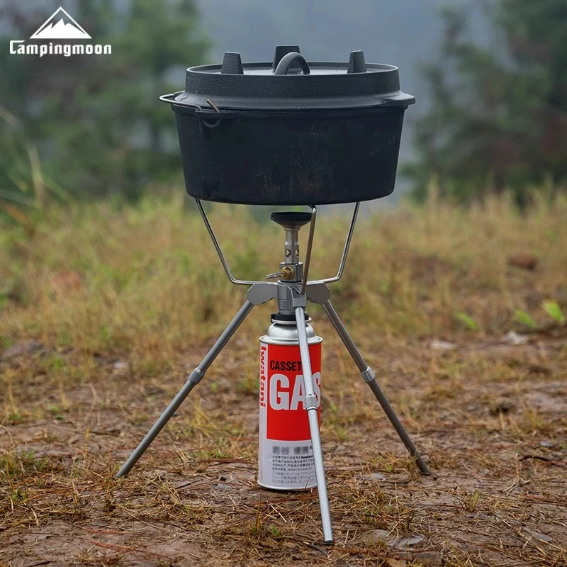 柯曼燃气炉拓展三脚架Z01多功能扁气丙烷燃气炉头支架 高度可两档