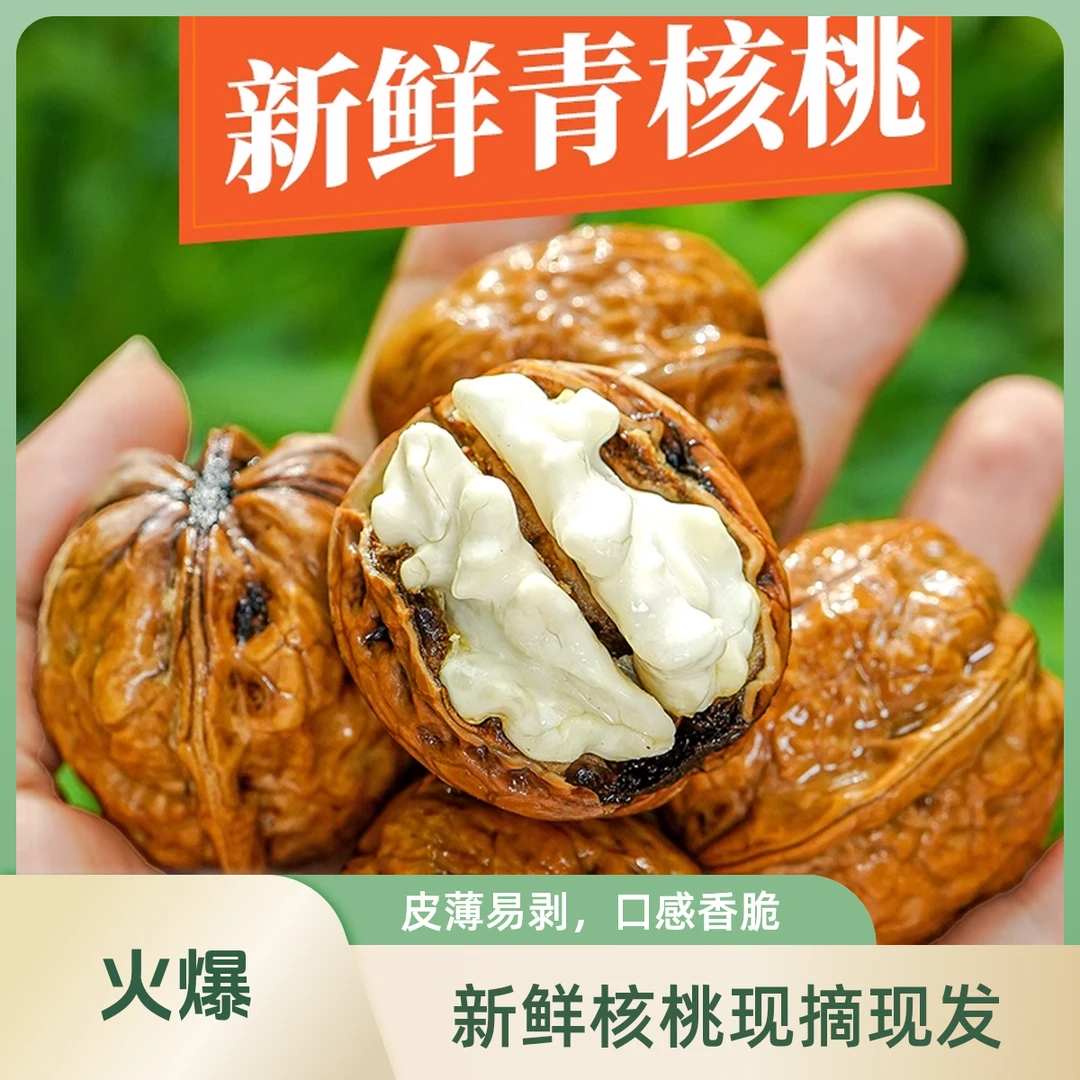 【次日达】2025大凉山新鲜青皮湿核桃老树新鲜核桃【川渝贵阳次日达 顺丰包邮】