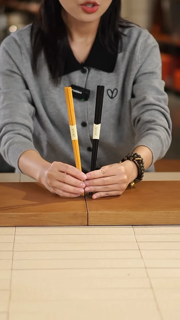 实木三角筷两双(原色哑光+黑色）