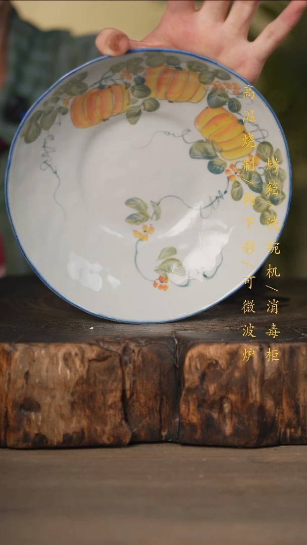 瓷片景德镇高温釉下彩可微波烤箱洗碗机