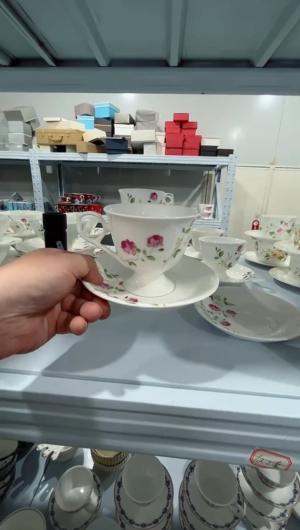 瓷片日用陶瓷（简装）咖啡杯1套