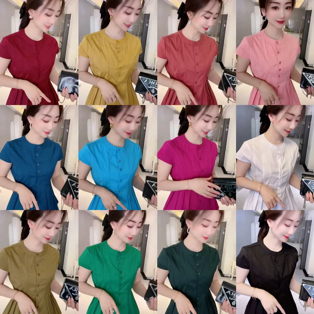 X6967夏天常规简约夏季小众设计感修身显瘦包袖衬衫