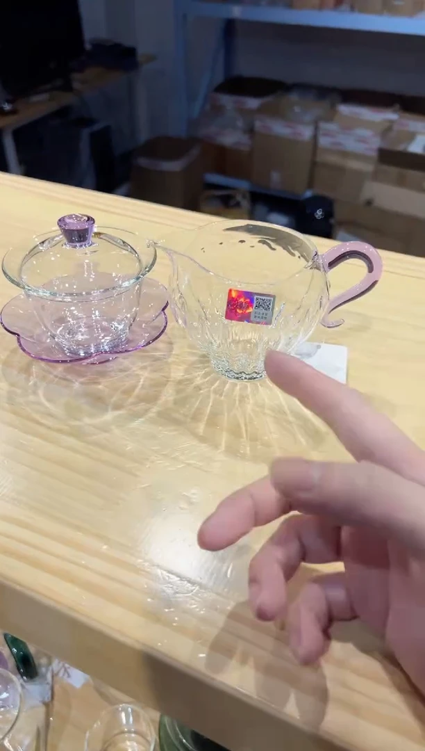 禾器-咏荷盖碗-浅紫色+倾川浅紫