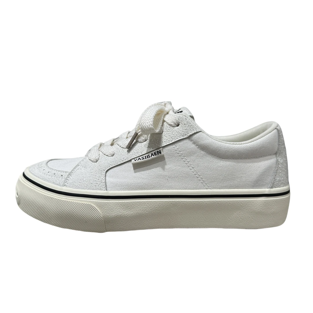 原创设计夏季透气帆布鞋学生厚底男鞋2025新款百搭厚底休闲小白鞋