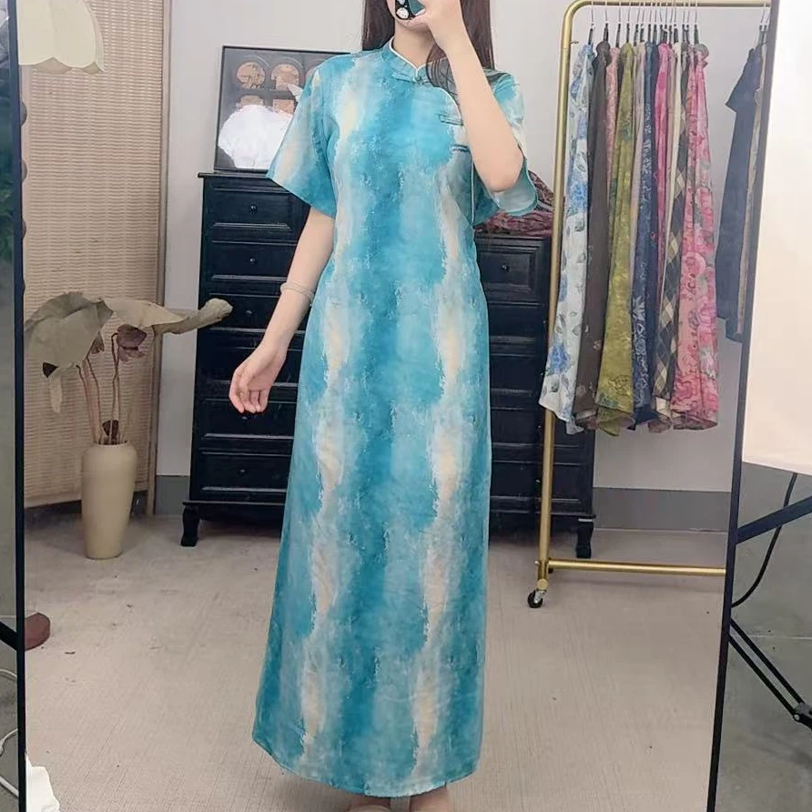 花筵笑【A8102】2025新中式旗袍新款