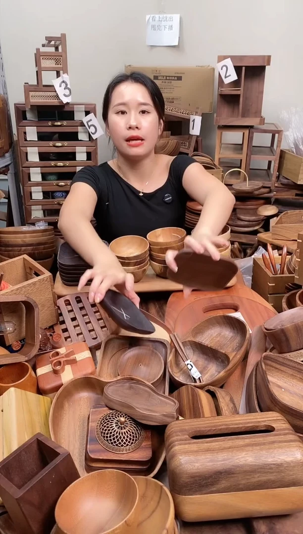 木 南美胡桃木正方盘12.5*12.5*2cm  到手2个