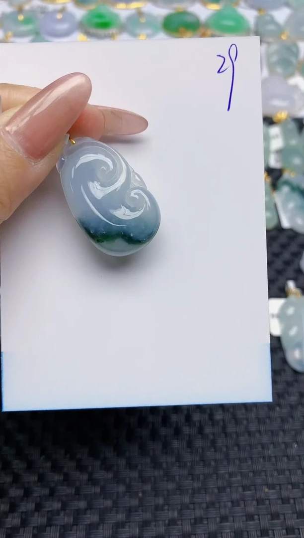 【闪购商品】翡翠颈饰18K金镶嵌天然A货翡翠 29