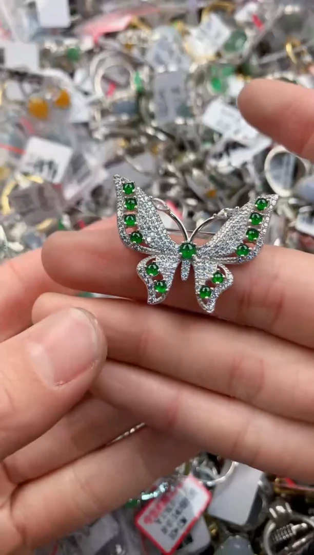 银S925镶嵌戒指翡翠333   6