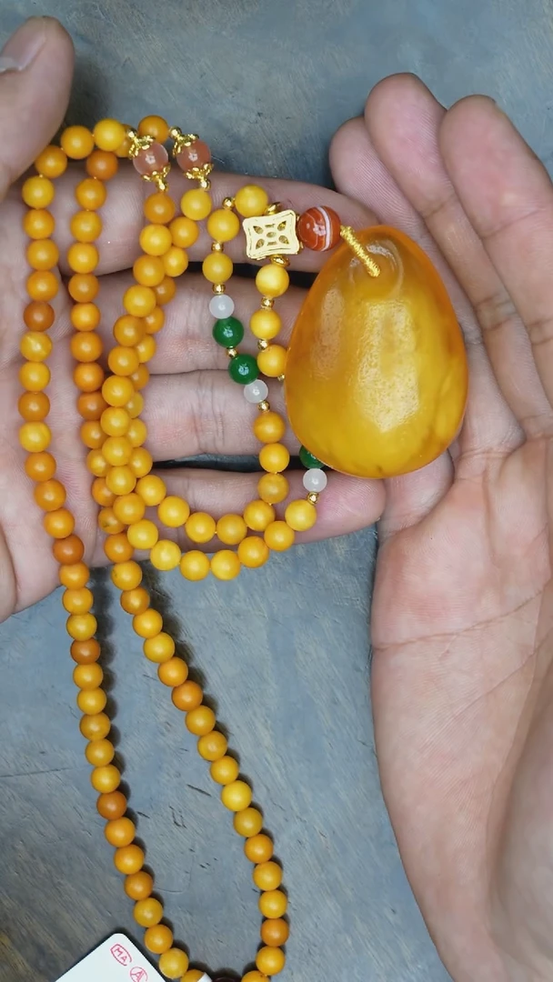 【闪购商品】琥珀裸石未镶嵌老蜡橘皮吊坠多样性发其一