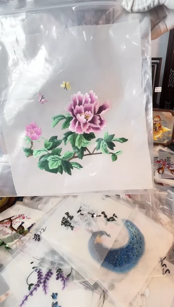 织绣纯手工苏绣双面绣绣布159