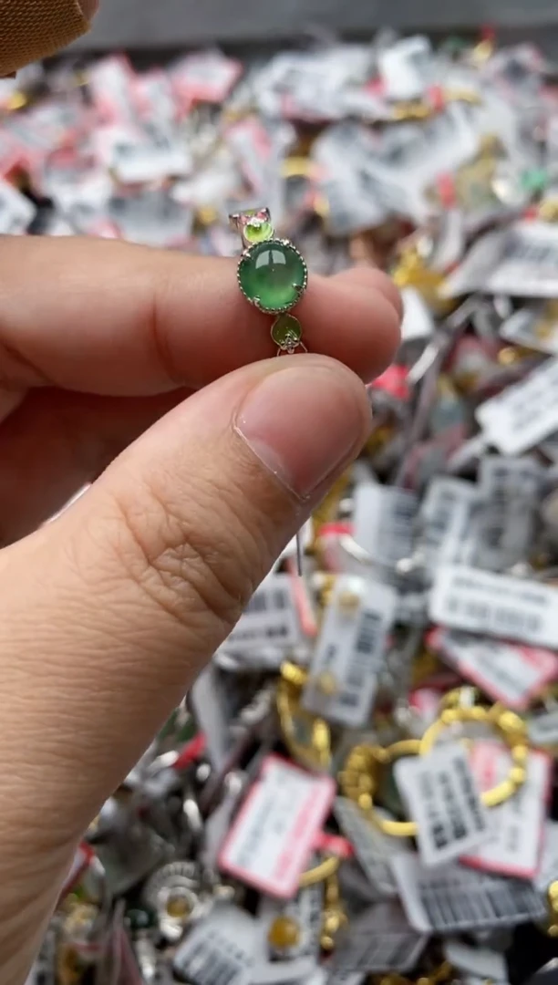 【闪购商品】翡翠戒指银S925镶嵌55555---1