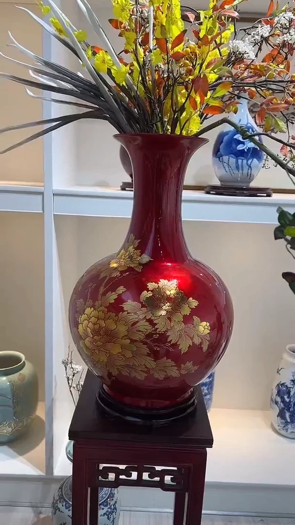 摆件景德镇花瓶高55