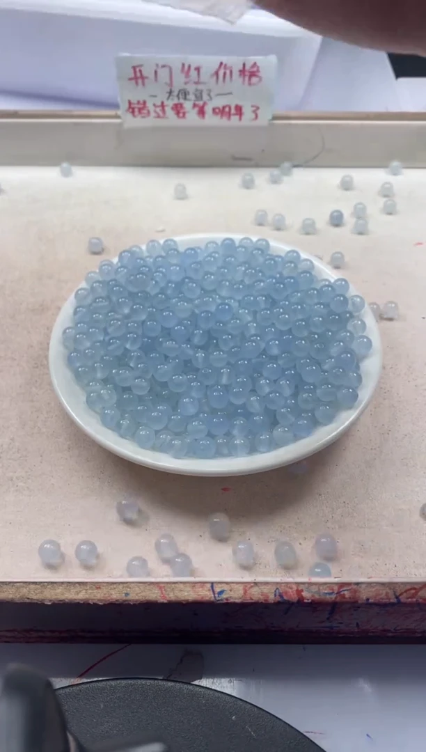 【闪购商品】玛瑙/玉髓颈饰未镶嵌w792冰川蓝玛瑙6mm*50颗