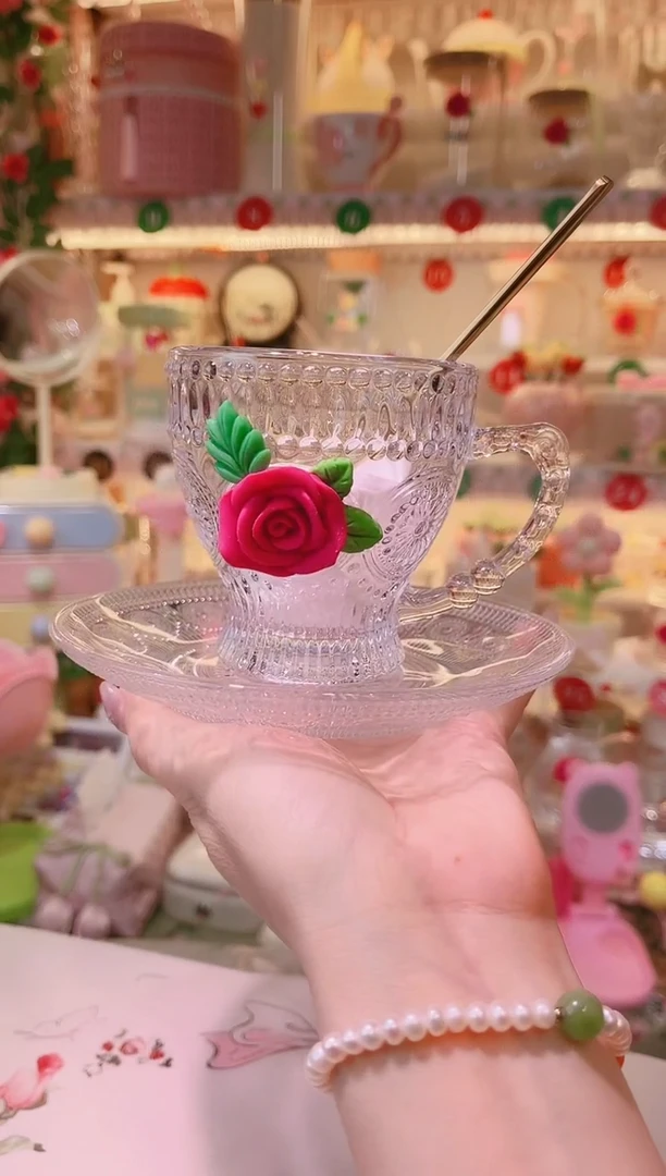 其他品质好发货快放心拍！玫瑰花咖啡杯