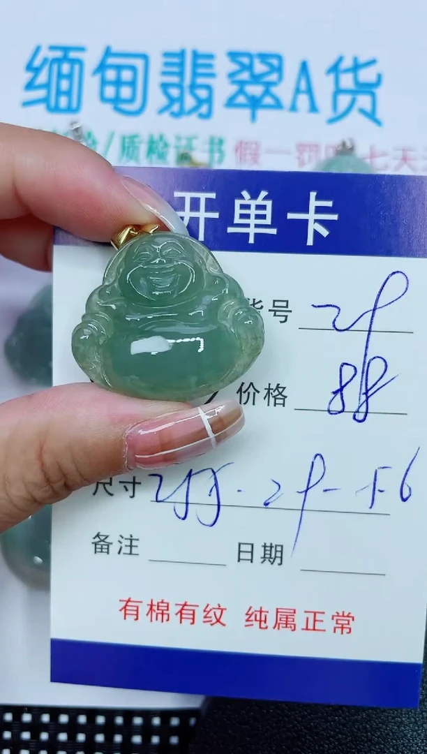 吊坠(赠链)银S925镶嵌翡翠29