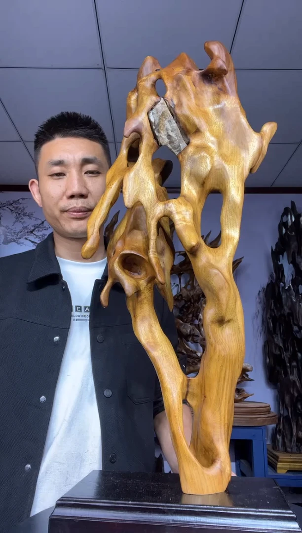 金丝楠木头款随**去金丝楠木工艺品摆件