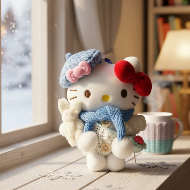 【毛衣KT】正版HelloKitty公仔kt猫毛绒玩偶女生包包钥匙扣挂件礼物