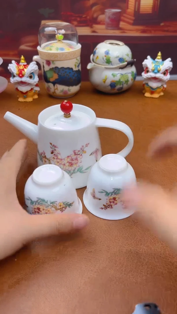 陶瓷茶具摆件旅行套组