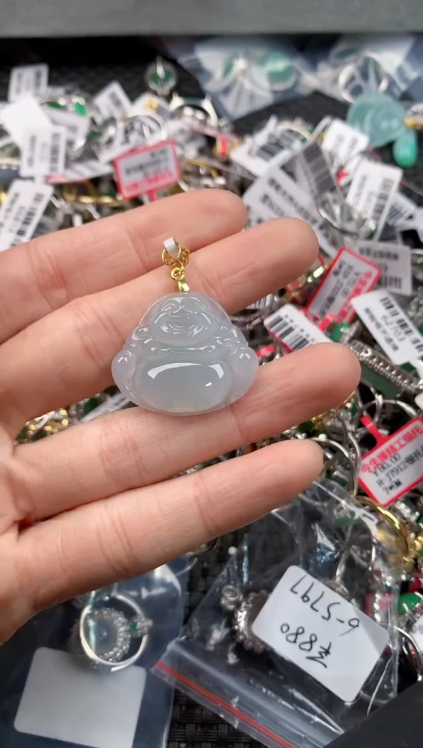 银S925镶嵌戒指翡翠3          9