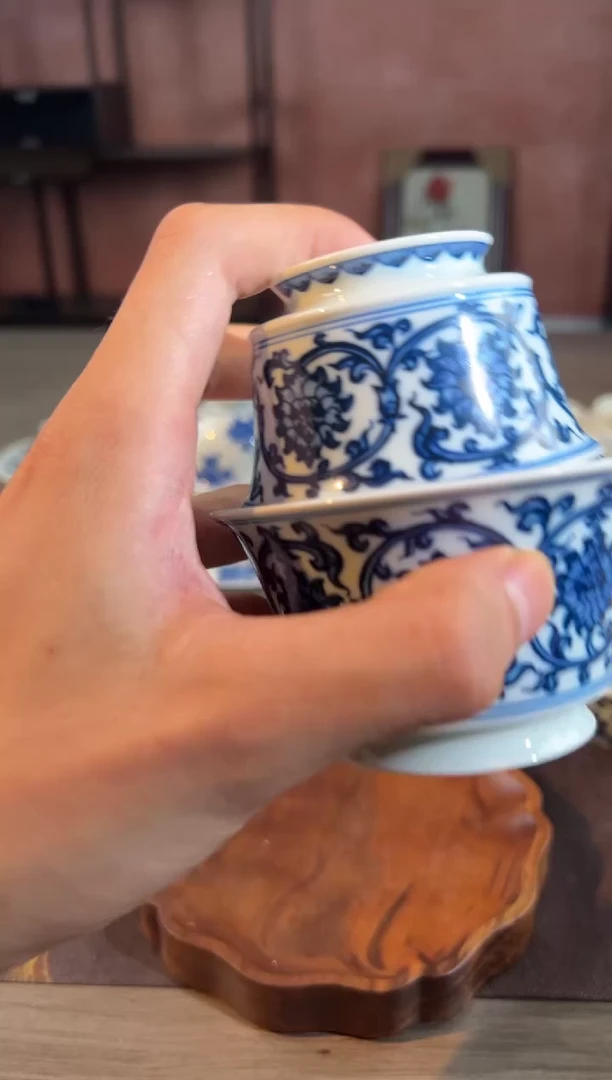 摆件静*天禄言瓷手绘茶器999