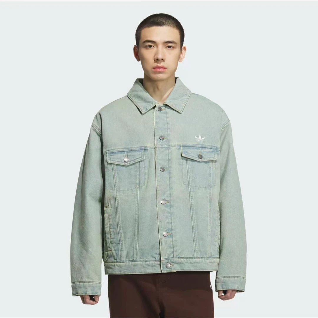 adidas/阿迪达斯WASHED DENIM PADDED JACKET 牛仔棉服 KC2624