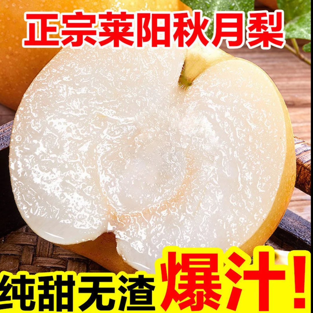 【山东莱阳秋月梨】正宗现摘冰糖秋月梨子当季新鲜水果薄皮多汁