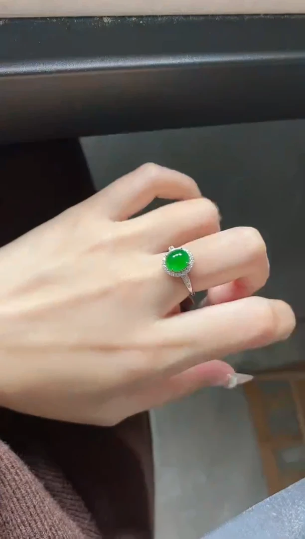 银S925镶嵌戒指翡翠511511