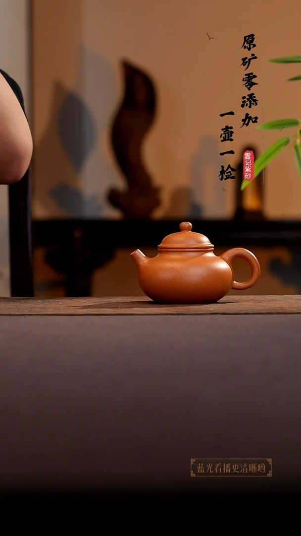 茶壶紫砂原矿零添加老宕口黄金段容天