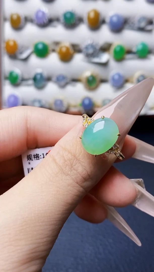 银S925镶嵌戒指翡翠1328