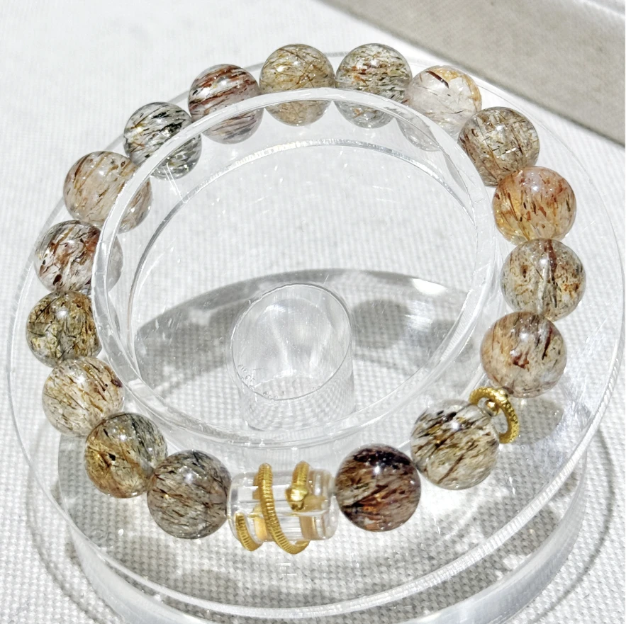 【蛇年限定 大s】黑金超白水晶金蛇天然水晶手串