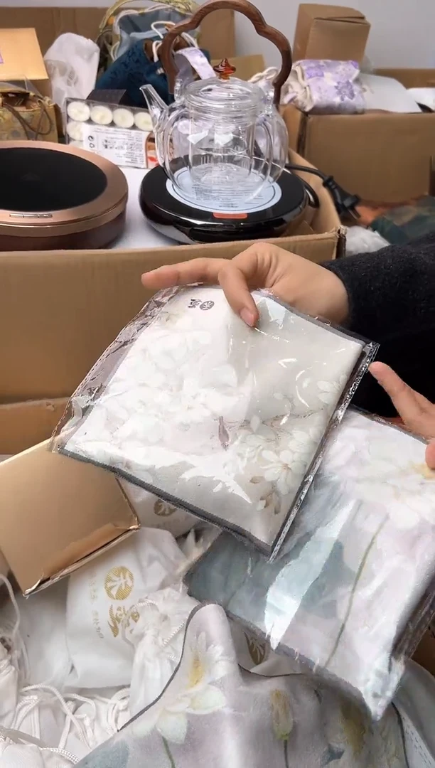 禾墨莲花茶巾