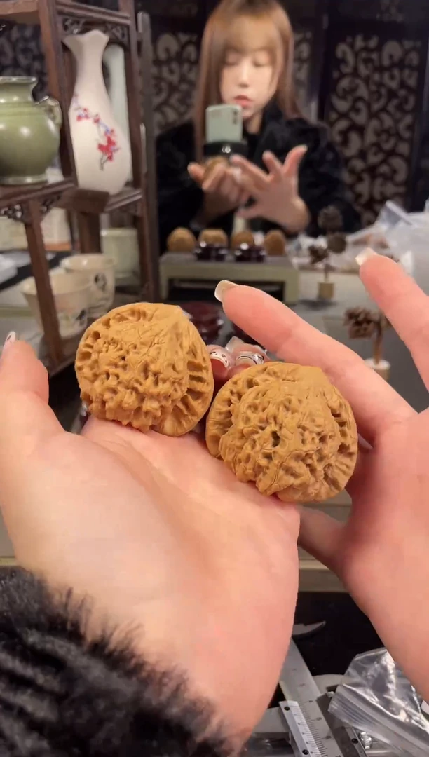 【闪购商品】文玩核桃把件官帽52尺-29