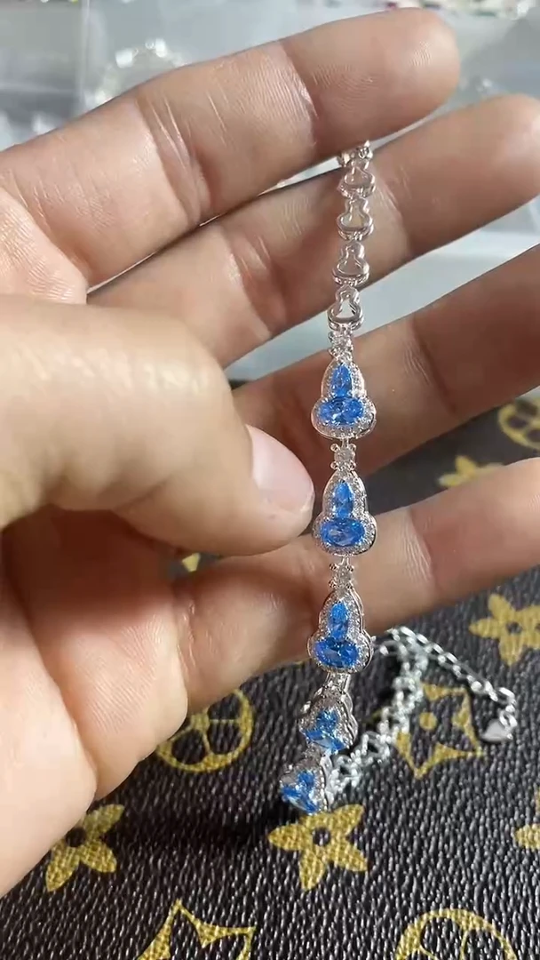 合金合成钻石葫芦手链