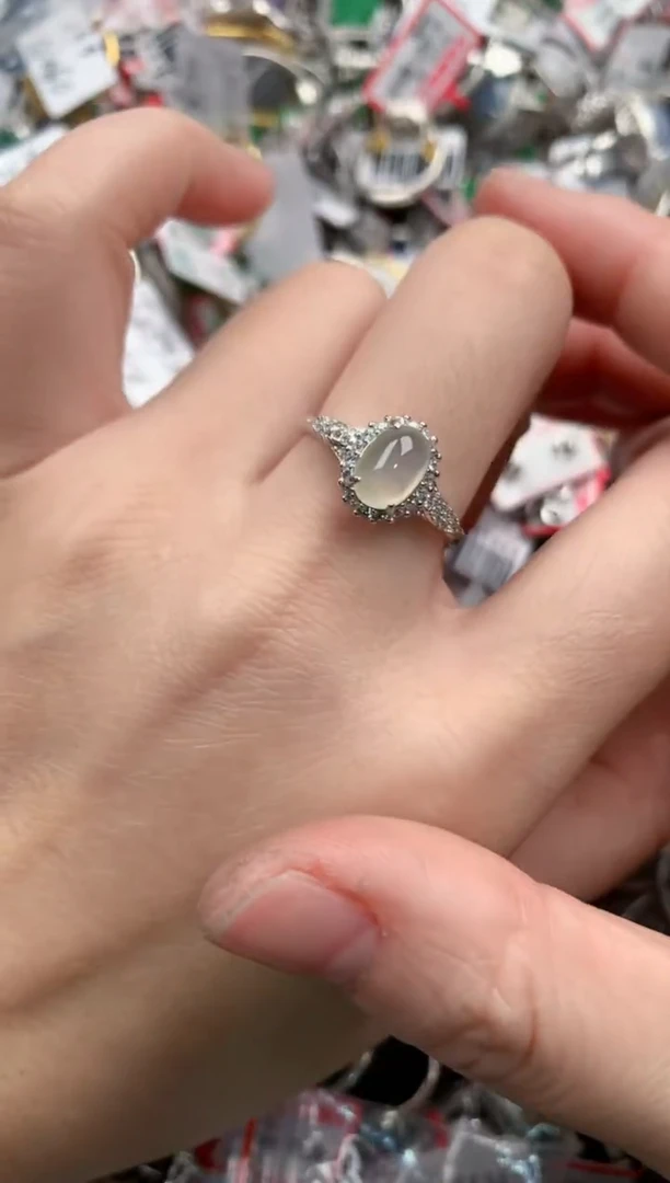 银S925镶嵌戒指翡翠131313    1